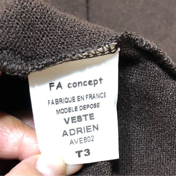 Fa Concept Cárdigan Sweater Chocolate Brown Pockets Comfy Women Size 3. - Picture 4 of 10